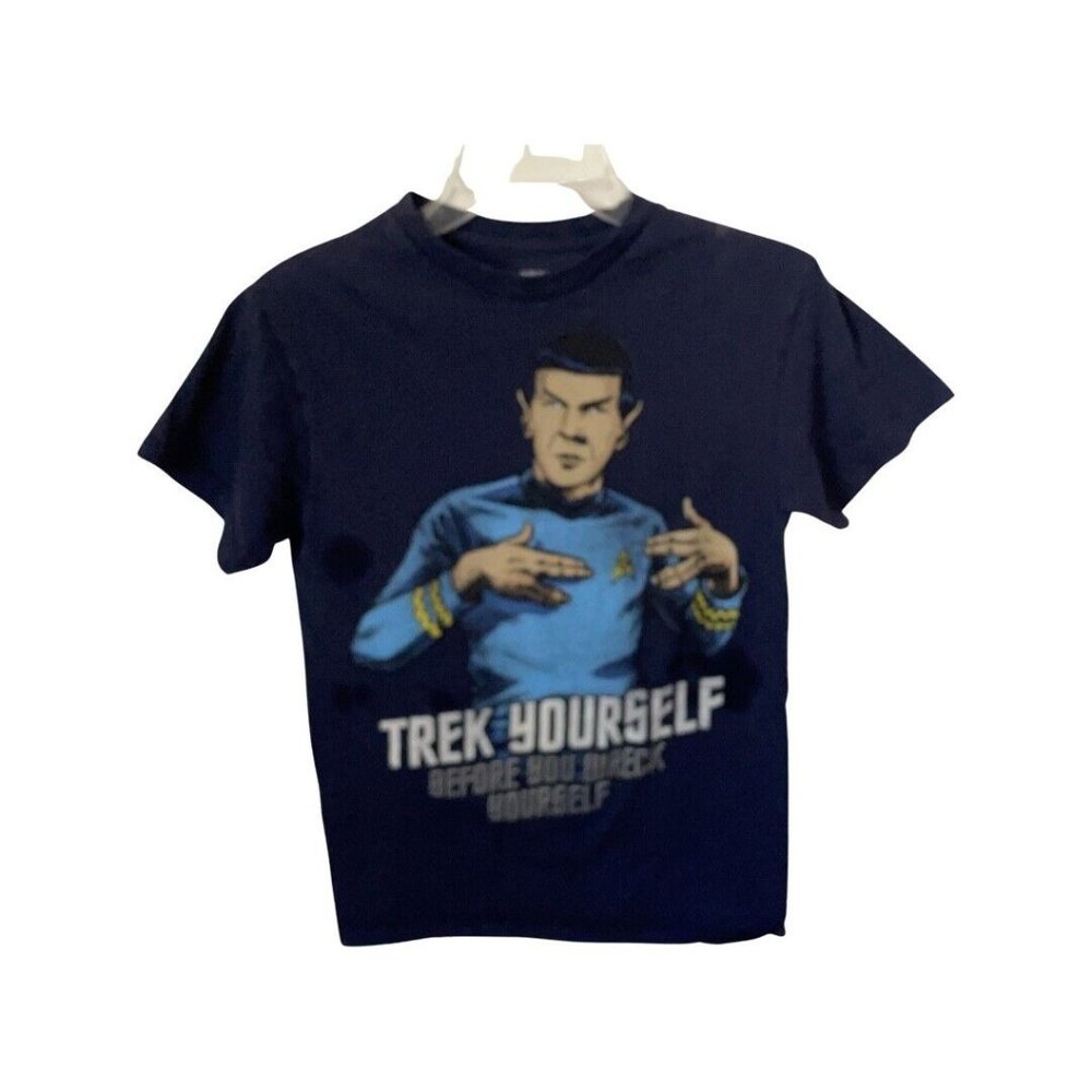 Star Trek T Shirt- Trek Yourself Before You Wreck Yourself- Size S- 2012 CBS